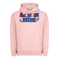 Pigment Salmon american dude Urban Hoodie - MaliasSmallBusiness