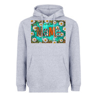 Heather Grey western daisy mama skinny metal can holder Heavyweight Hoodie - HRA Design Shop