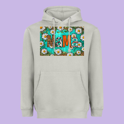 Western Daisy Mama Skinny Metal Can Holder Heavyweight Hoodie Designed By Hra Design Shop