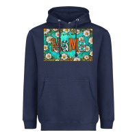 Navy western daisy mama skinny metal can holder Heavyweight Hoodie - HRA Design Shop