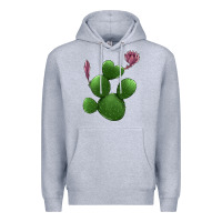 Heather Grey heart cactus Premium Hoodie - Jasminsmagicworld
