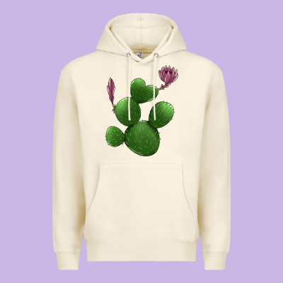 Heart Cactus Premium Hoodie Designed By Jasminsmagicworld