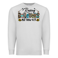Dove Grey raising believers Premium Sweatshirt - CowhideDigitalArt