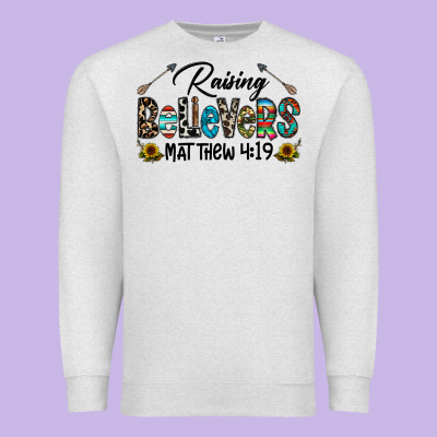 Raising Believers Premium Sweatshirt Designed By Cowhidedigitalart