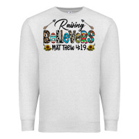 Oatmeal Heather raising believers Premium Sweatshirt - CowhideDigitalArt