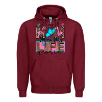 Burgundy being a mom makes my life complete Zipper Hoodie - Zillion Design Studio