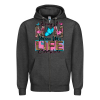 Charcoal Heather being a mom makes my life complete Zipper Hoodie - Zillion Design Studio