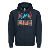 Navy being a mom makes my life complete Zipper Hoodie - Zillion Design Studio