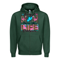 Sports Green being a mom makes my life complete Zipper Hoodie - Zillion Design Studio