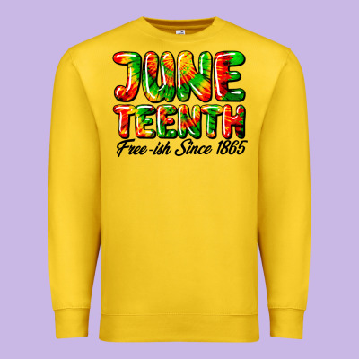 Juneteenth Free Ish Since 1865 Premium Sweatshirt Designed By Hra Design Shop