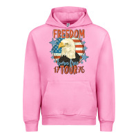 Fuchsia Pink freedom born free tour 1776 Urban Hoodie - MaliasSmallBusiness