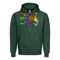 Sports Green straight against hate pride lgbtq Zipper Hoodie - texasbilliewilder