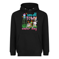 Black Small Town Easter Day Heavyweight Hoodie - Neo Western
