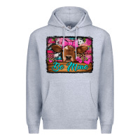 Heather Grey be mine valentine's day cow Premium Hoodie - Jasminsmagicworld