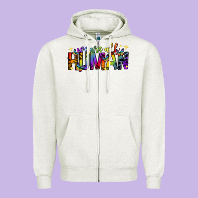 Zipper Hoodie we are all human pride lgbtq