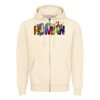 Sandshell we are all human pride lgbtq Zipper Hoodie - texasbilliewilder