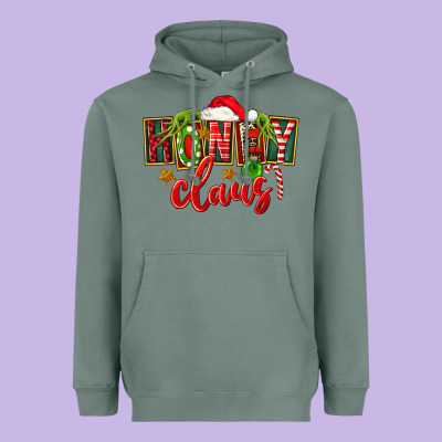 Christmas Honey Claus Heavyweight Hoodie Designed By Fadigitalartstudio