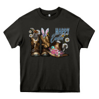 Asphalt Happy Easter Heavy Core Tee - CowhideDigitalArt