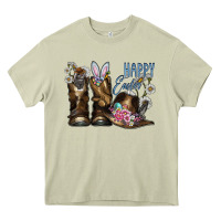 Mossy Happy Easter Heavy Core Tee - CowhideDigitalArt