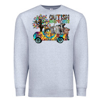 Heather Grey autism avareness3 Premium Sweatshirt - CowhideDigitalArt