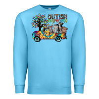 Ocean Blue autism avareness3 Premium Sweatshirt - CowhideDigitalArt