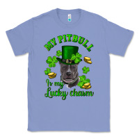 Colony Blue St. Patrick's Day My Pitbull Is My Lucky Charm With Hat Classic Tee - RanaPortraitStore