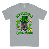 Heather Grey St. Patrick's Day My Pitbull Is My Lucky Charm With Hat Classic Tee - RanaPortraitStore