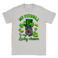 Moon Dust St. Patrick's Day My Pitbull Is My Lucky Charm With Hat Classic Tee - RanaPortraitStore