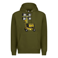 Army Green Towable Light Towers Premium Hoodie - LillyAllenDesigns