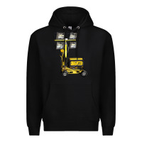 Black Towable Light Towers Premium Hoodie - LillyAllenDesigns