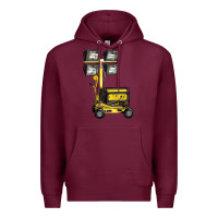 Burgundy Towable Light Towers Premium Hoodie - LillyAllenDesigns
