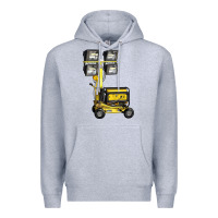 Heather Grey Towable Light Towers Premium Hoodie - LillyAllenDesigns