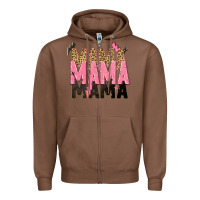 Chestnut mama mama mama lightning bold Zipper Hoodie - Zillion Design Studio