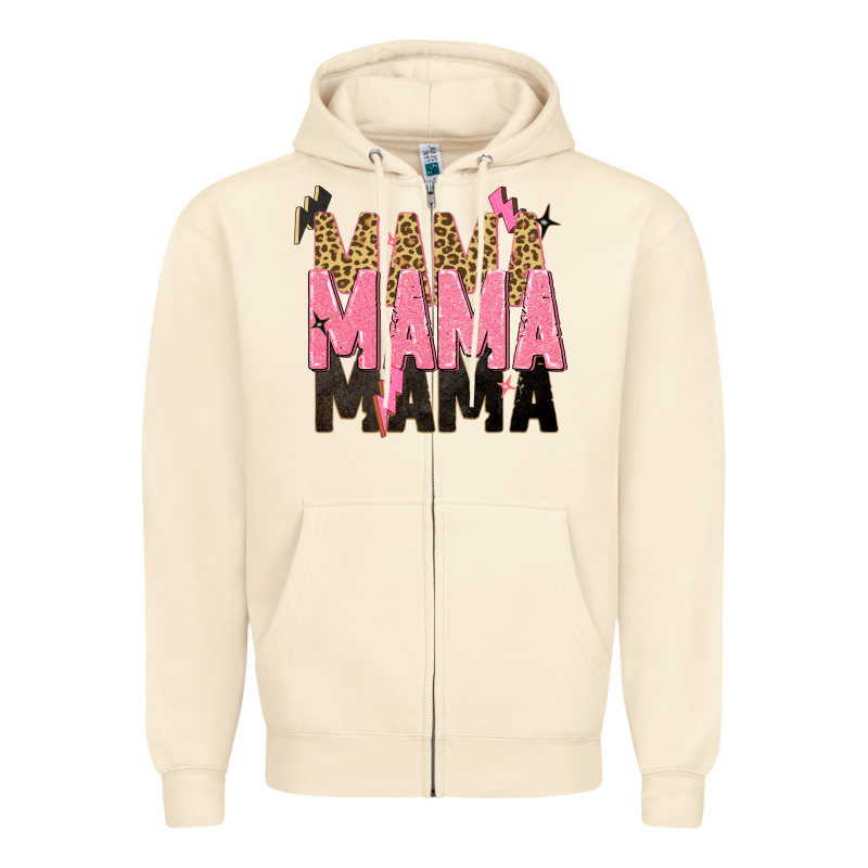 Mama Mama Mama Lightning Bold Zipper Hoodie by Zillion Design Studio | Teevron