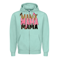 Seafoam mama mama mama lightning bold Zipper Hoodie - Zillion Design Studio