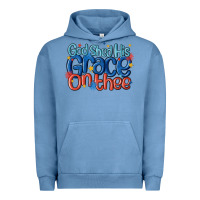 Pigment Pebble Blue god shed his grace on the thee Urban Hoodie - MaliasSmallBusiness