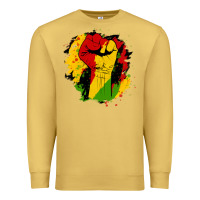 Antique Gold juneteenth fist Premium Sweatshirt - HRA Design Shop