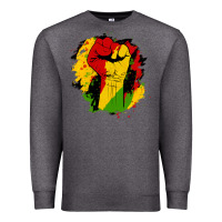 Charcoal Heather juneteenth fist Premium Sweatshirt - HRA Design Shop