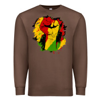 Chestnut juneteenth fist Premium Sweatshirt - HRA Design Shop