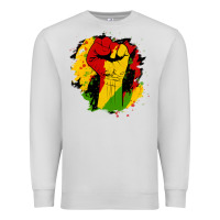Dove Grey juneteenth fist Premium Sweatshirt - HRA Design Shop