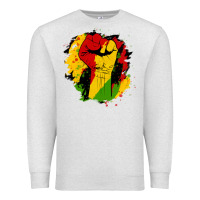Oatmeal Heather juneteenth fist Premium Sweatshirt - HRA Design Shop