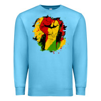 Ocean Blue juneteenth fist Premium Sweatshirt - HRA Design Shop