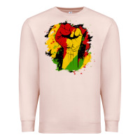 Pale Pink juneteenth fist Premium Sweatshirt - HRA Design Shop