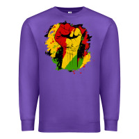 Purple juneteenth fist Premium Sweatshirt - HRA Design Shop