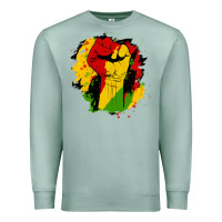 Seafoam juneteenth fist Premium Sweatshirt - HRA Design Shop