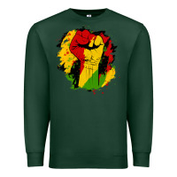 Sports Green juneteenth fist Premium Sweatshirt - HRA Design Shop