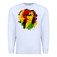 White juneteenth fist Premium Sweatshirt - HRA Design Shop