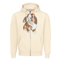 Sandshell Cute Bunny Zipper Hoodie - RanaPortraitStore