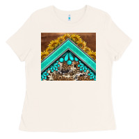 Bone western  sunflower turquise gemstone  tumbler Ladies Tee - BarkalooDesign