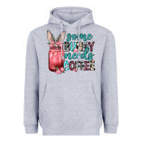 Heather Grey Some Bunny needs coffee Heavyweight Hoodie - Neo Western